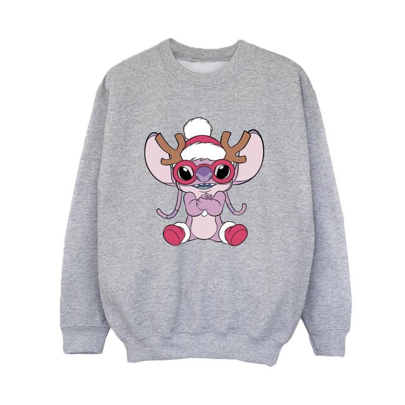 Lilo & Stitch Angel Reindeer Sweatshirt Jungen Grau 104 von Disney