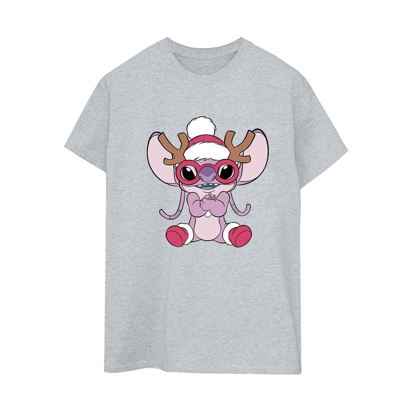 Lilo & Stitch Angel Reindeer Tshirt Damen Grau 3XL von Disney