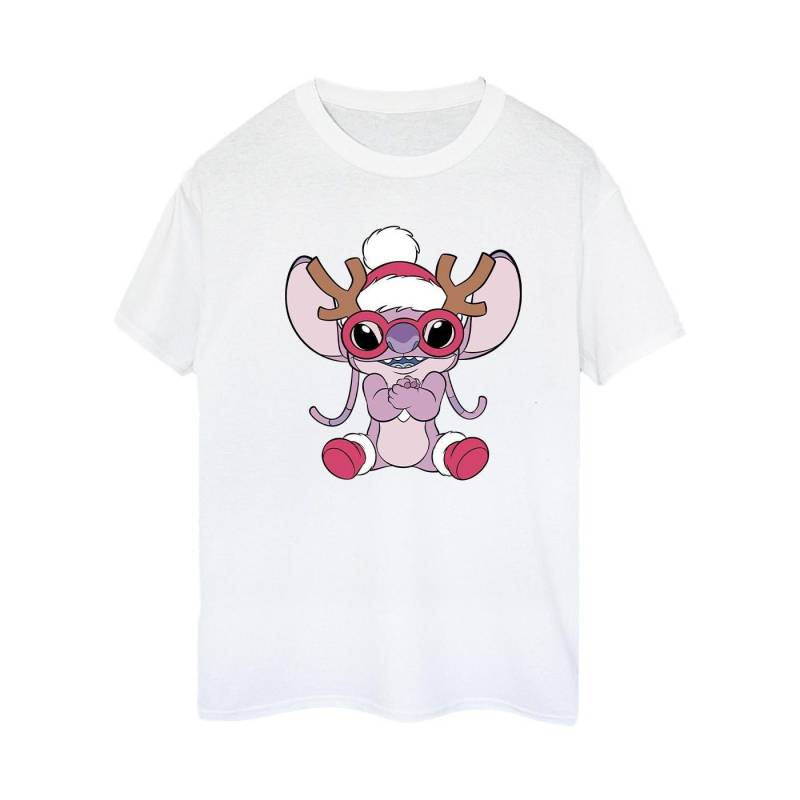 Lilo & Stitch Angel Reindeer Tshirt Damen Weiss 4XL von Disney