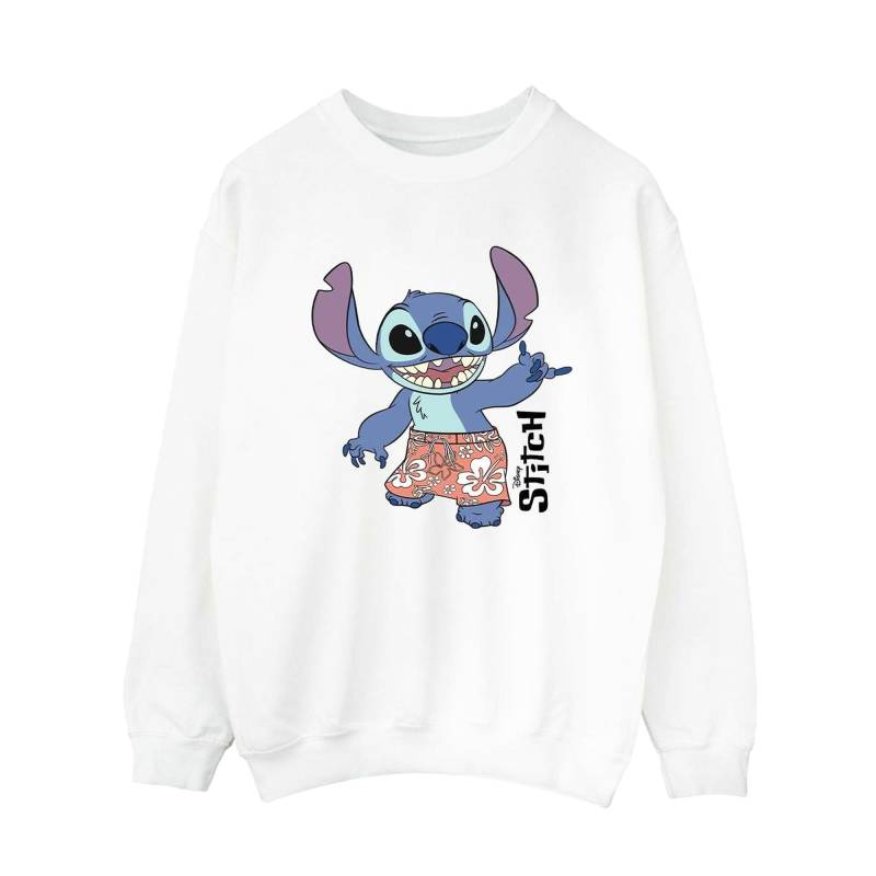 Lilo & Stitch Bermuda Shorts Sweatshirt Damen Weiss L von Disney