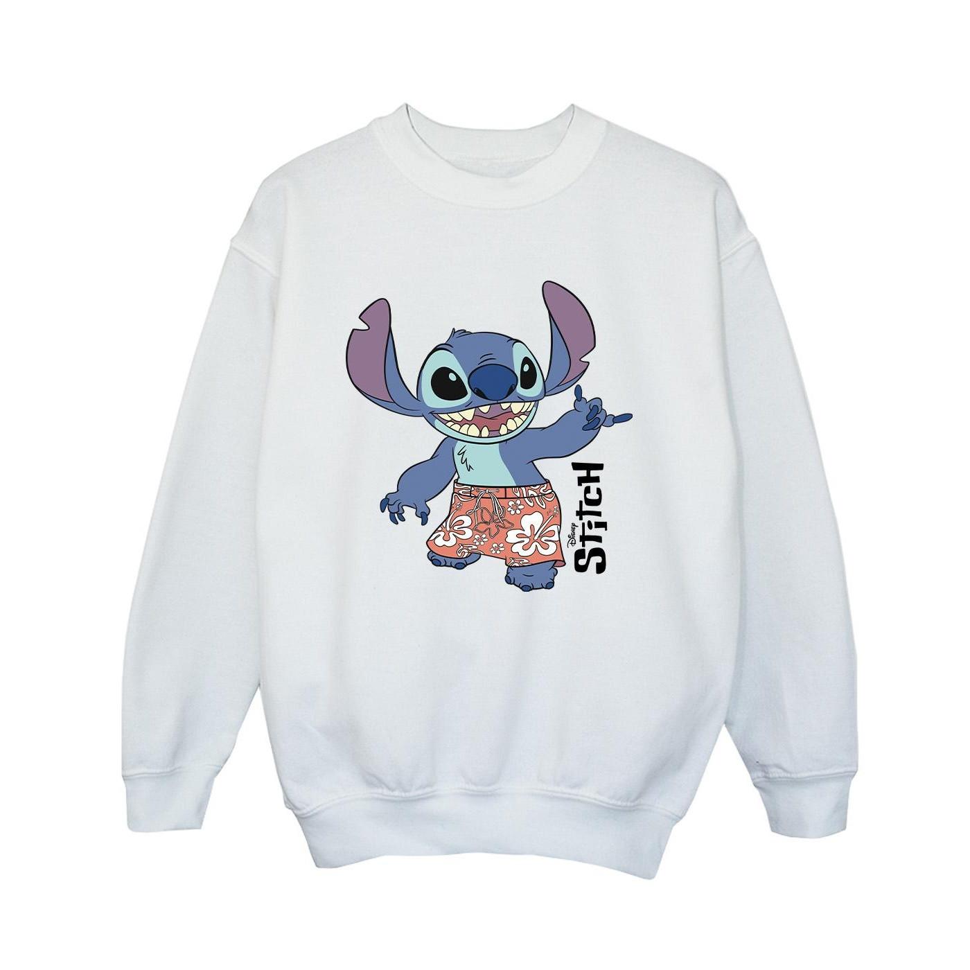 Lilo & Stitch Bermuda Shorts Sweatshirt Jungen Weiss 104 von Disney