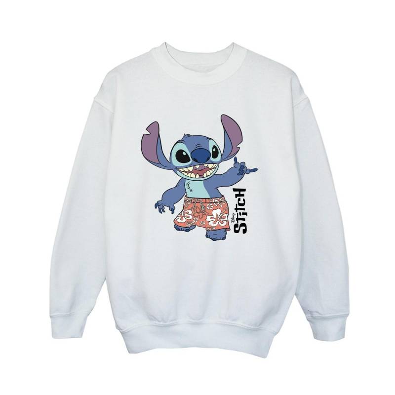 Lilo & Stitch Bermuda Shorts Sweatshirt Jungen Weiss 116 von Disney