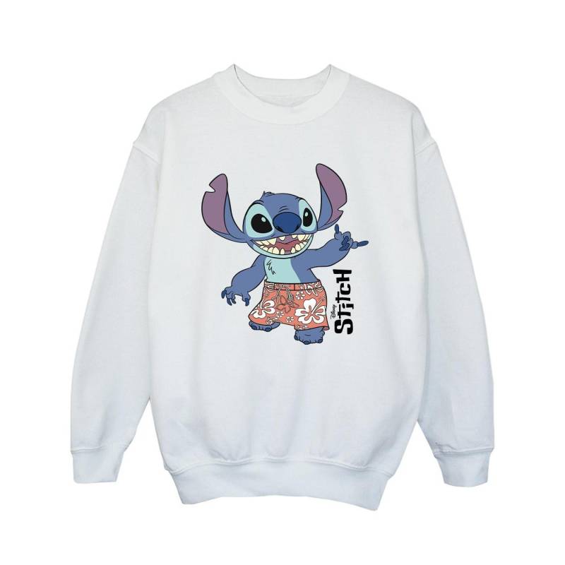 Lilo & Stitch Bermuda Shorts Sweatshirt Mädchen Weiss 140/146 von Disney