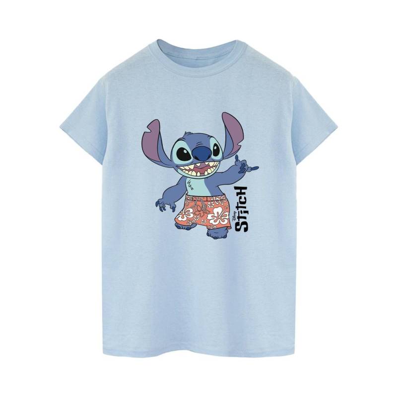 Lilo & Stitch Bermuda Shorts Tshirt Damen Blau M von Disney