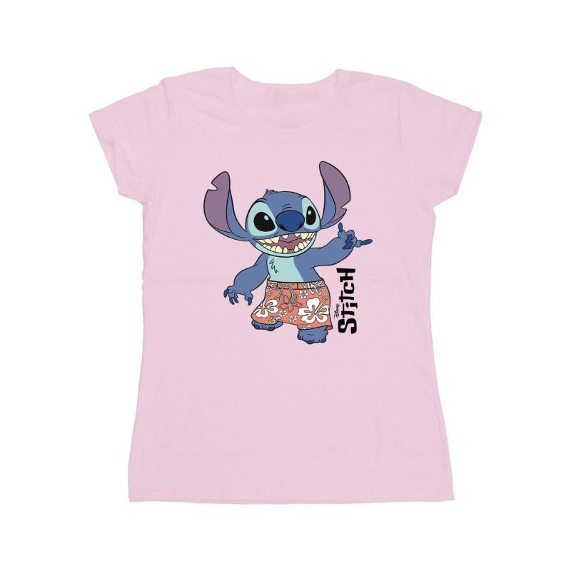 Lilo & Stitch Bermuda Shorts Tshirt Damen Pink L von Disney