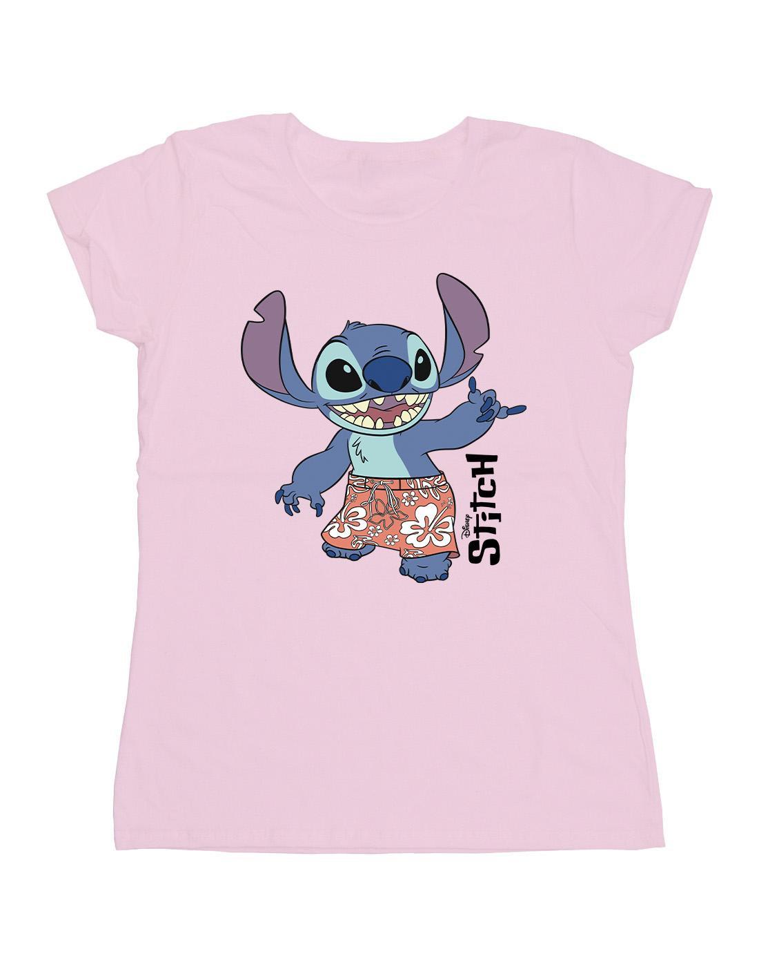 Lilo & Stitch Bermuda Shorts Tshirt Damen Pink M von Disney