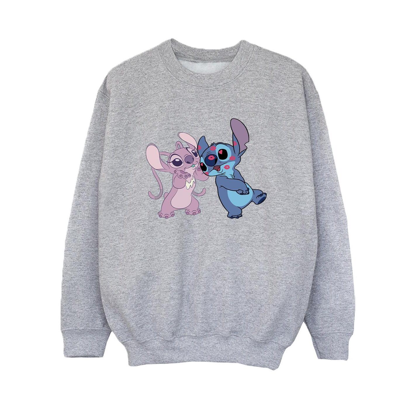 Lilo & Stitch Kisses Sweatshirt Jungen Grau 140/146 von Disney