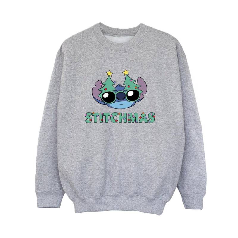 Lilo & Stitch Stitchmas Glasses Sweatshirt Jungen Grau 152-158 von Disney