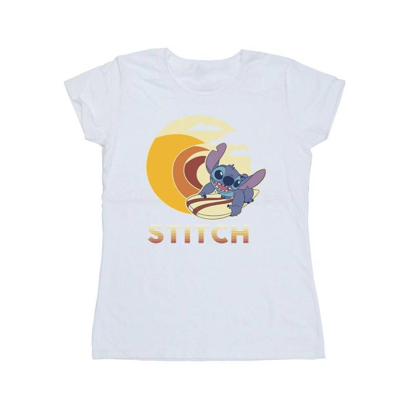 Lilo & Stitch Summer Waves Tshirt Damen Weiss L von Disney