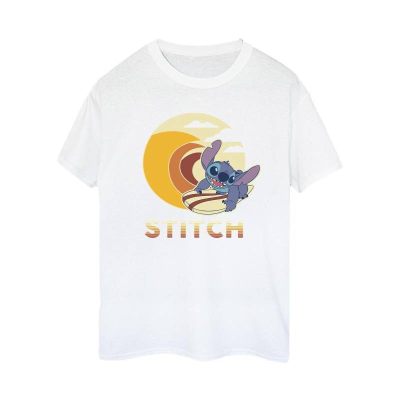 Lilo & Stitch Summer Waves Tshirt Damen Weiss S von Disney