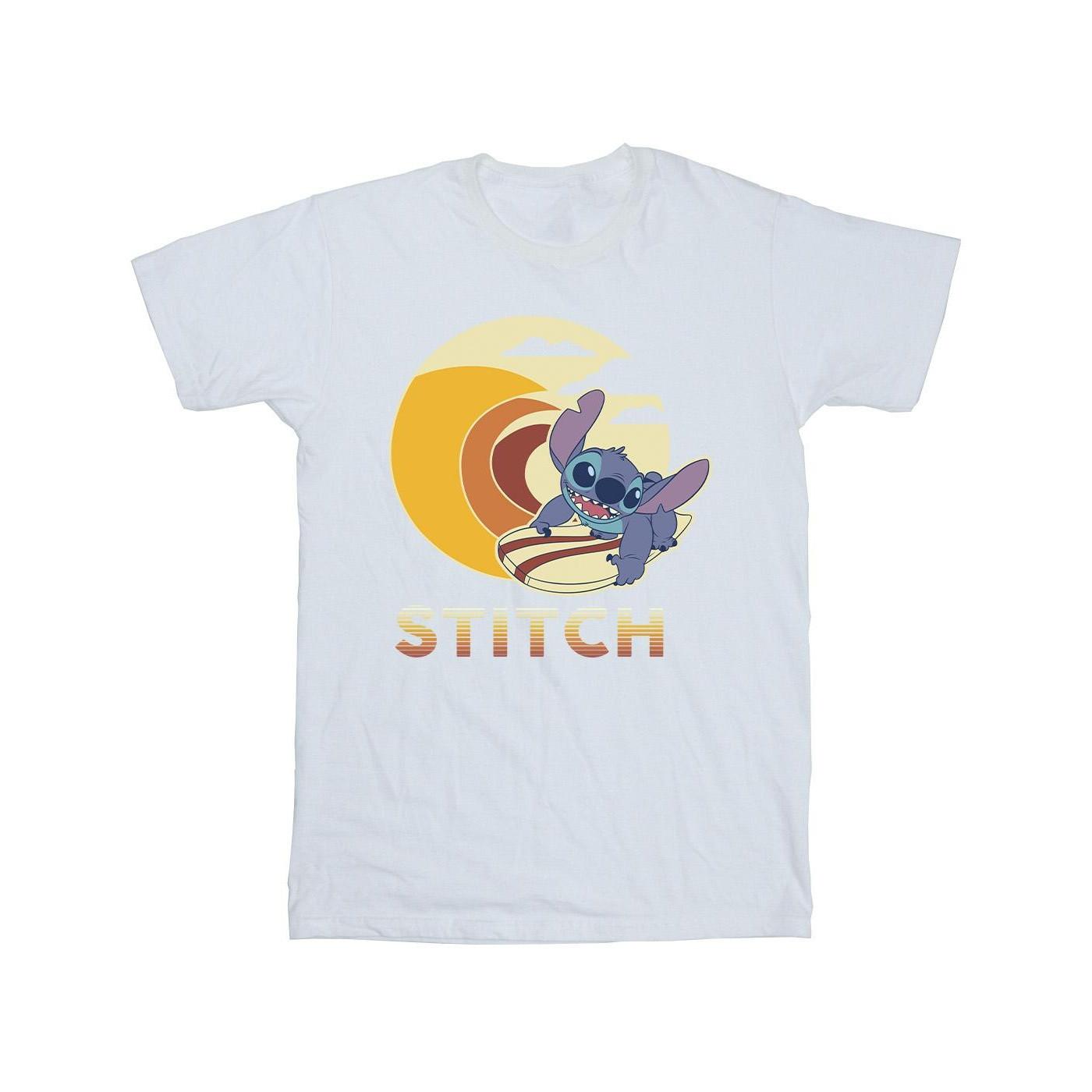 Lilo & Stitch Summer Waves Tshirt Mädchen Weiss 152-158 von Disney