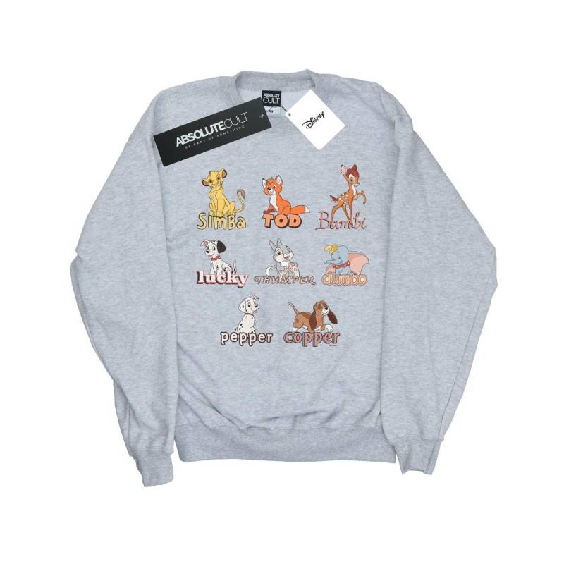 Little Friends Animals Sweatshirt Unisex Grau 128 von Disney