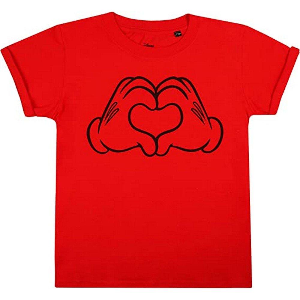 Love Hands Tshirt Unisex Rot Bunt 146/152 von Disney