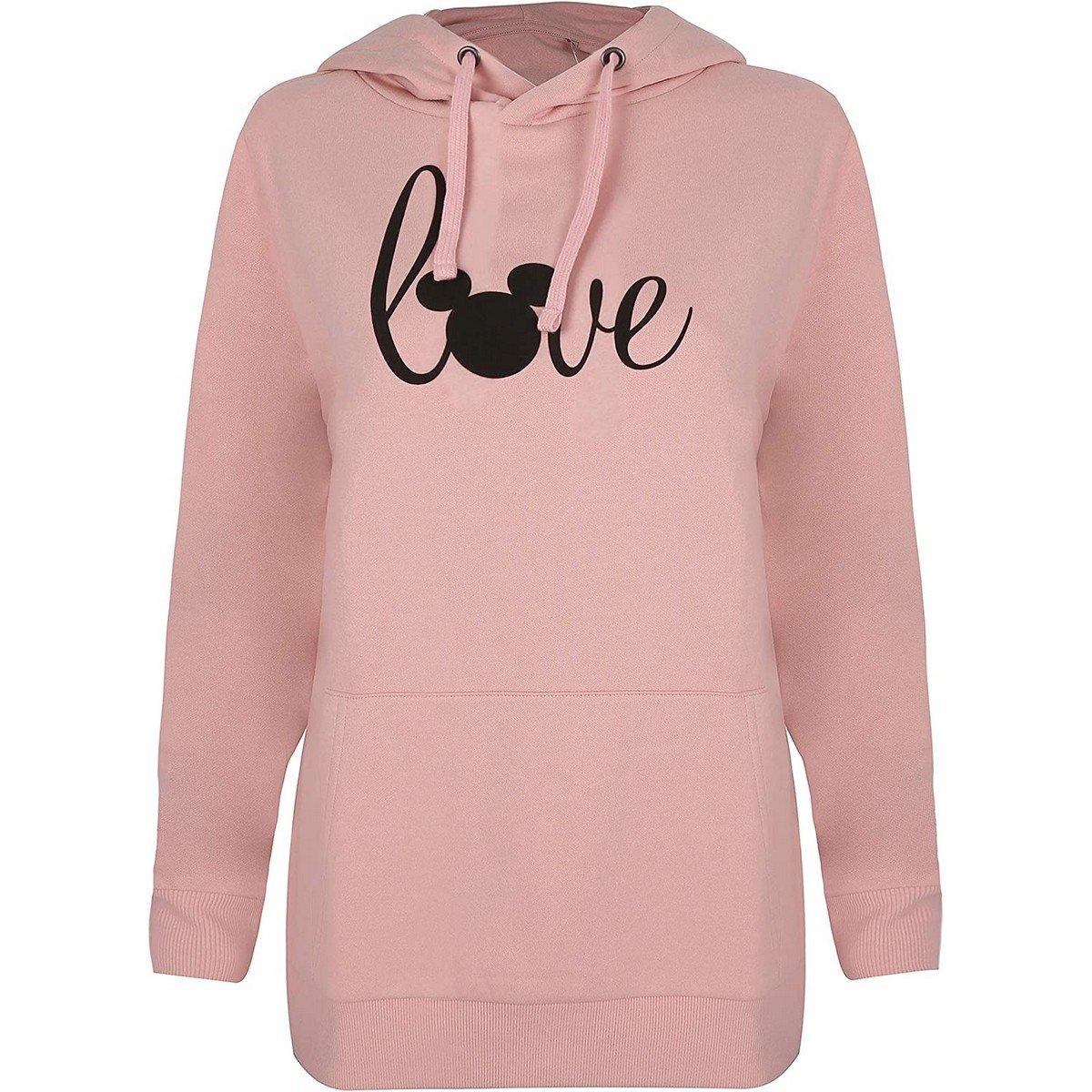 Love Mickey Kapuzenpullover Damen Pink L von Disney