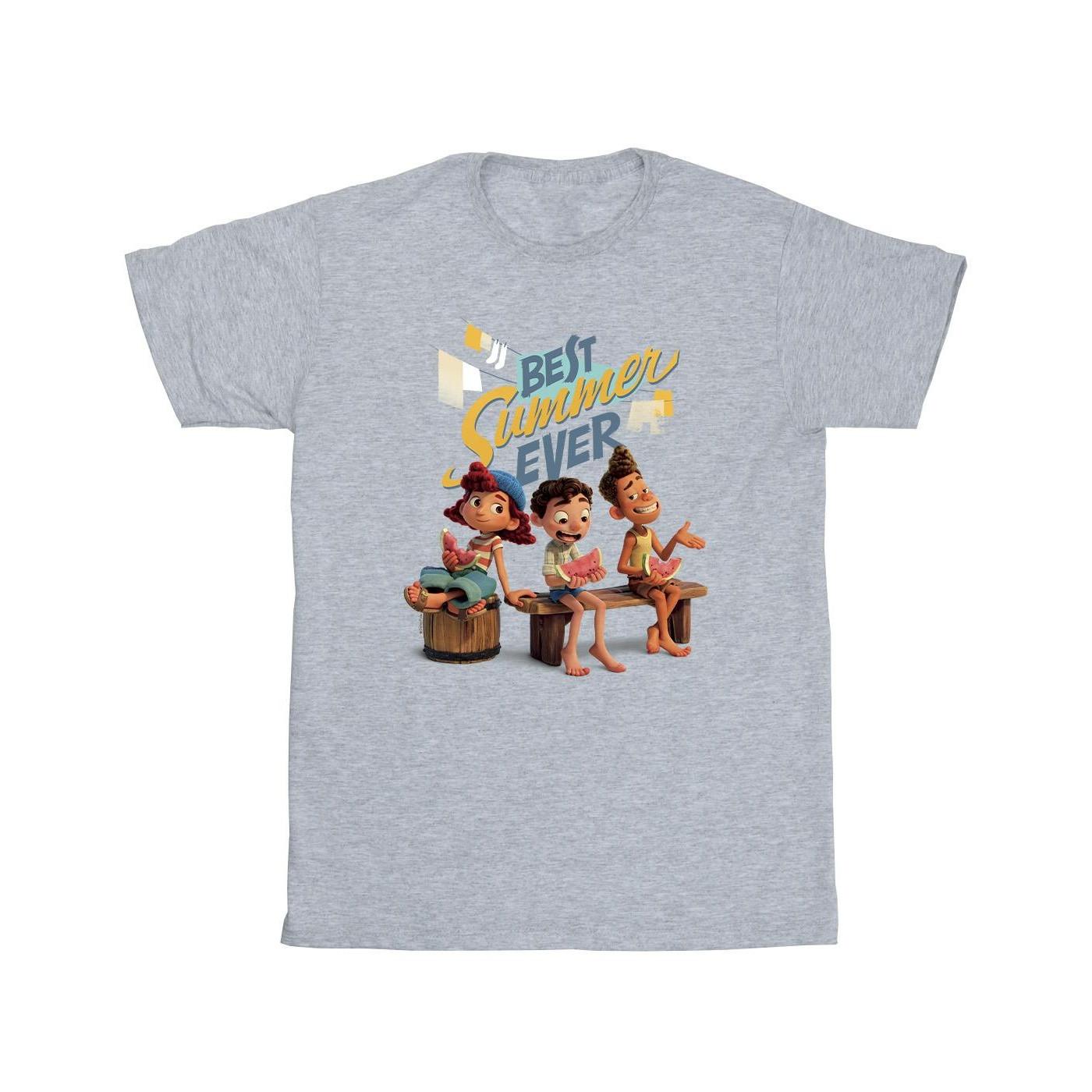 Luca Best Summer Ever Tshirt Herren Grau S von Disney