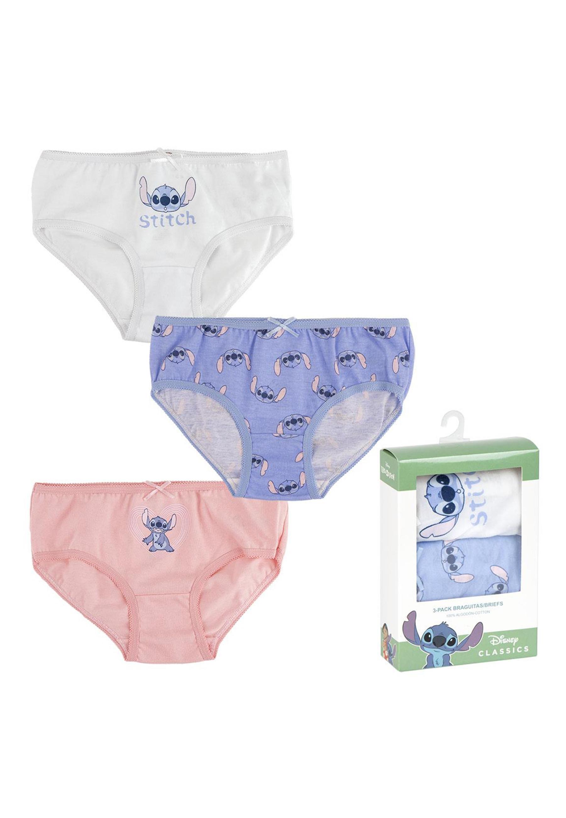 Mädchen Unterwäsche Set 3 Stück Stitch Unisex Multicolor 110/116 von Disney