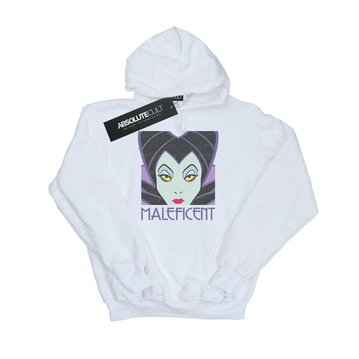 Maleficent Cropped Head Kapuzenpullover Damen Weiss L von Disney