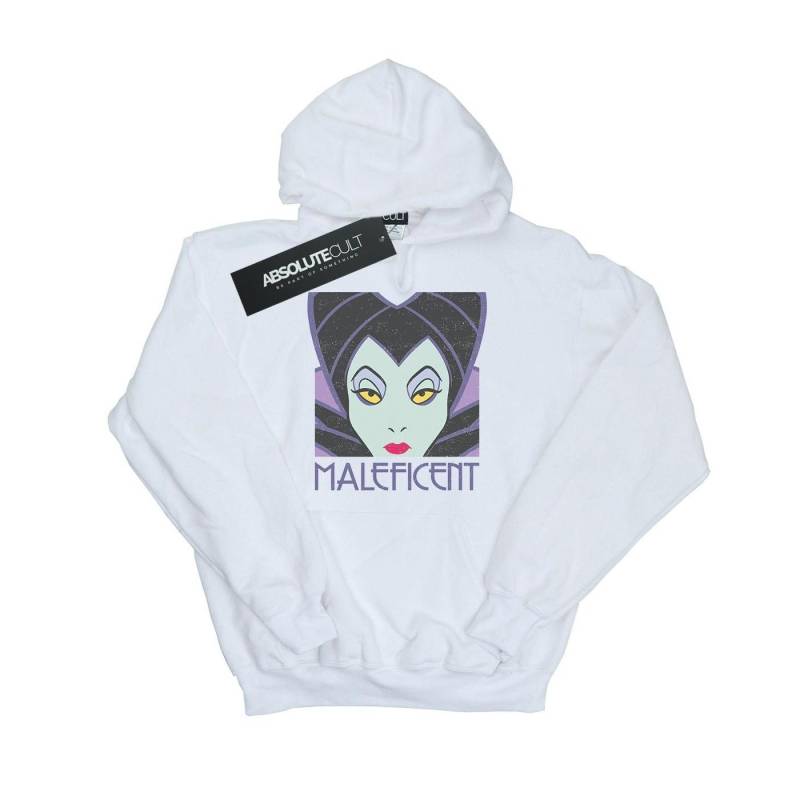 Maleficent Cropped Head Kapuzenpullover Damen Weiss S von Disney