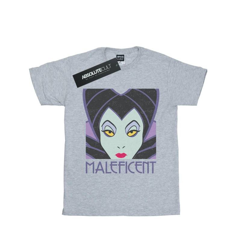 Maleficent Cropped Head Tshirt Damen Grau 3XL von Disney