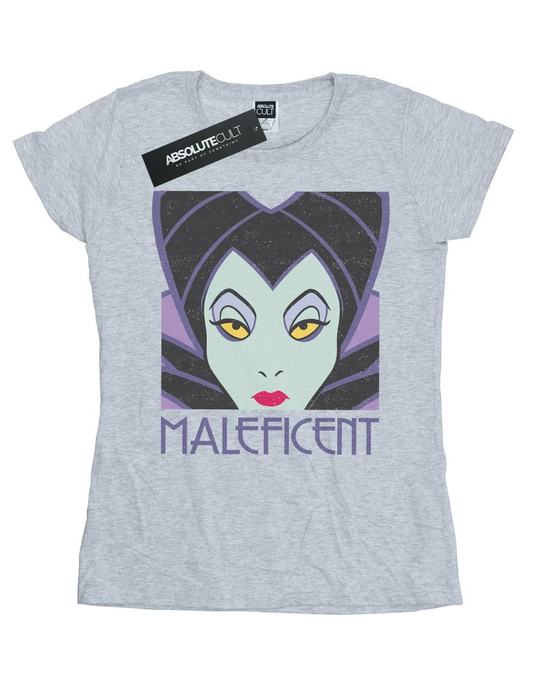 Maleficent Cropped Head Tshirt Damen Grau XL von Disney