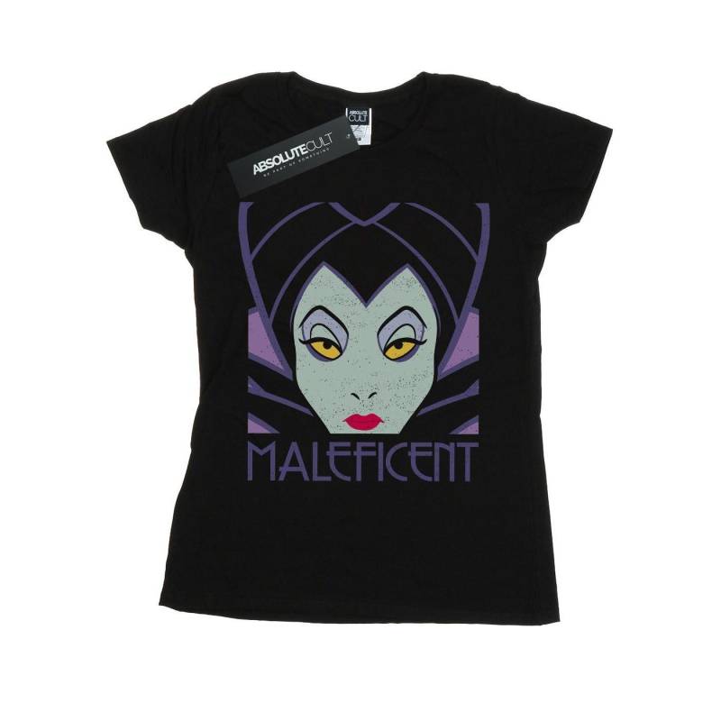 Maleficent Cropped Head Tshirt Damen Schwarz M von Disney