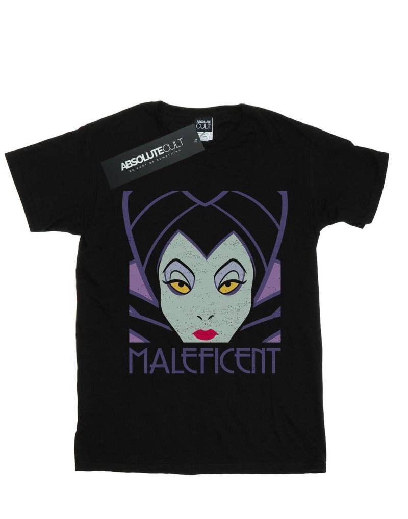 Maleficent Cropped Head Tshirt Damen Schwarz M von Disney