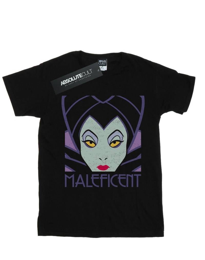 Maleficent Cropped Head Tshirt Damen Schwarz S von Disney