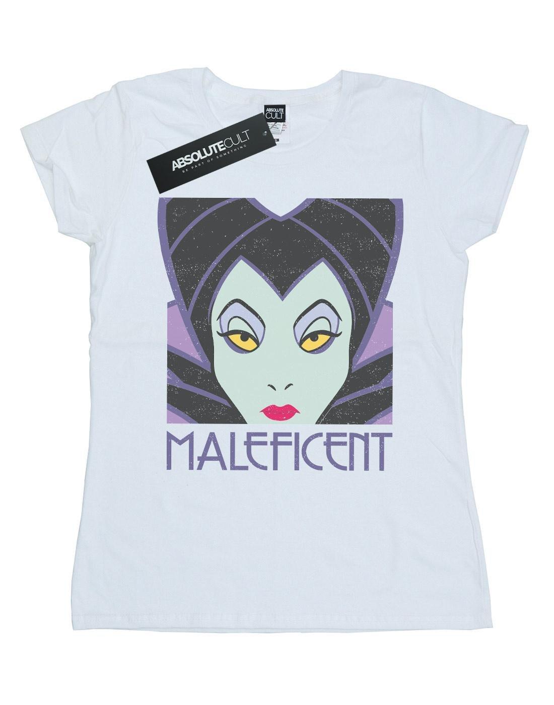Maleficent Cropped Head Tshirt Damen Weiss S von Disney