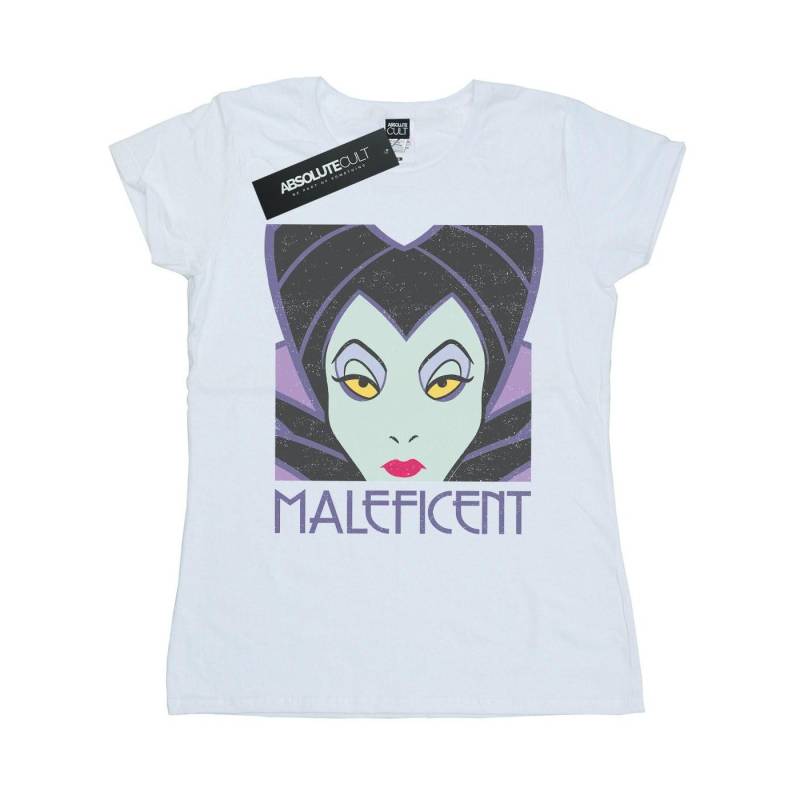 Maleficent Cropped Head Tshirt Damen Weiss S von Disney