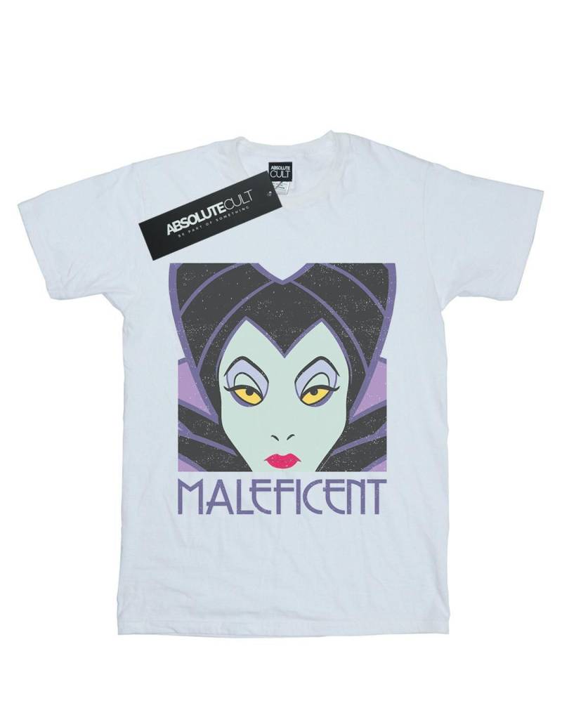 Maleficent Cropped Head Tshirt Damen Weiss XL von Disney