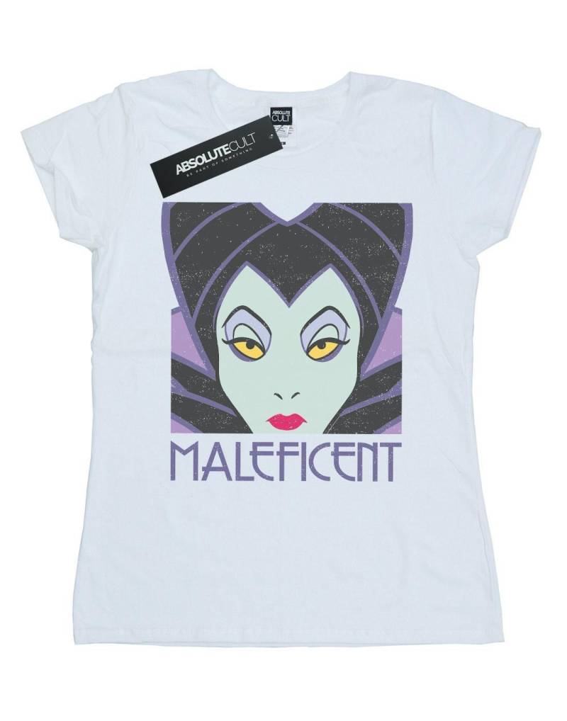 Maleficent Cropped Head Tshirt Damen Weiss XL von Disney