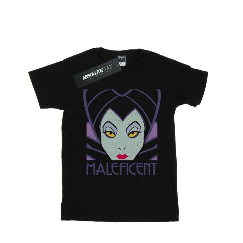 Maleficent Cropped Head Tshirt Unisex Schwarz 104 von Disney