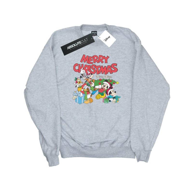 Disney - Mickey Mouse And FriendsWinter Wishes Sweatshirt, für Damen, Grau, Größe L von Disney