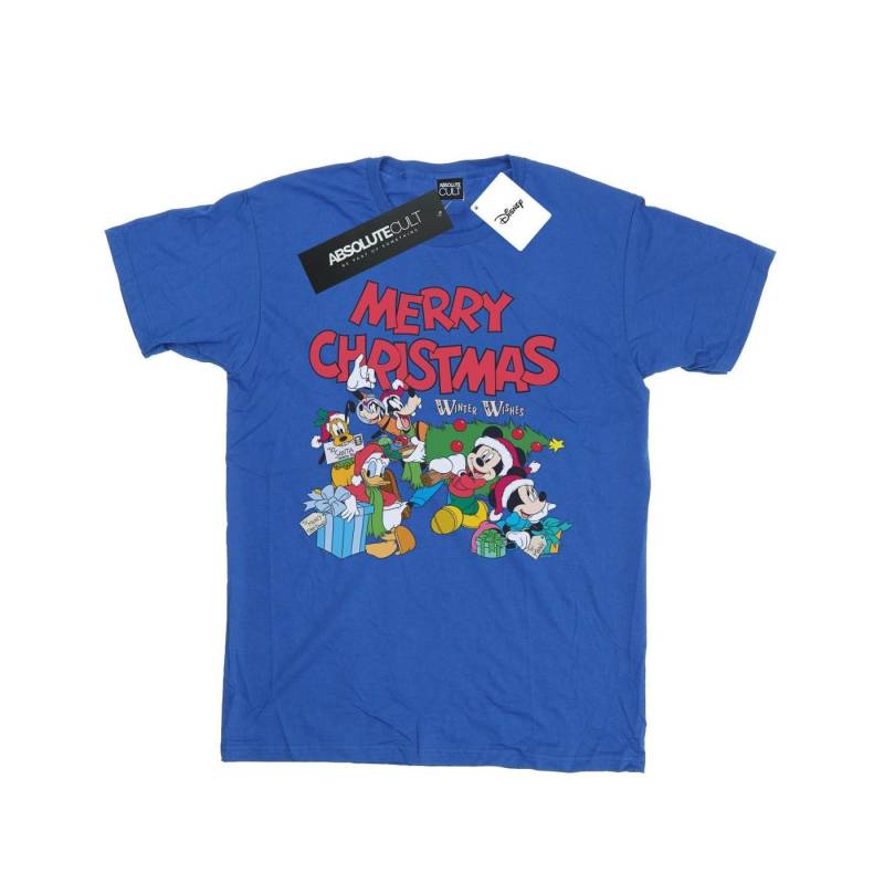 Mickey And Friends Winter Wishes Tshirt Herren Königsblau L von Disney