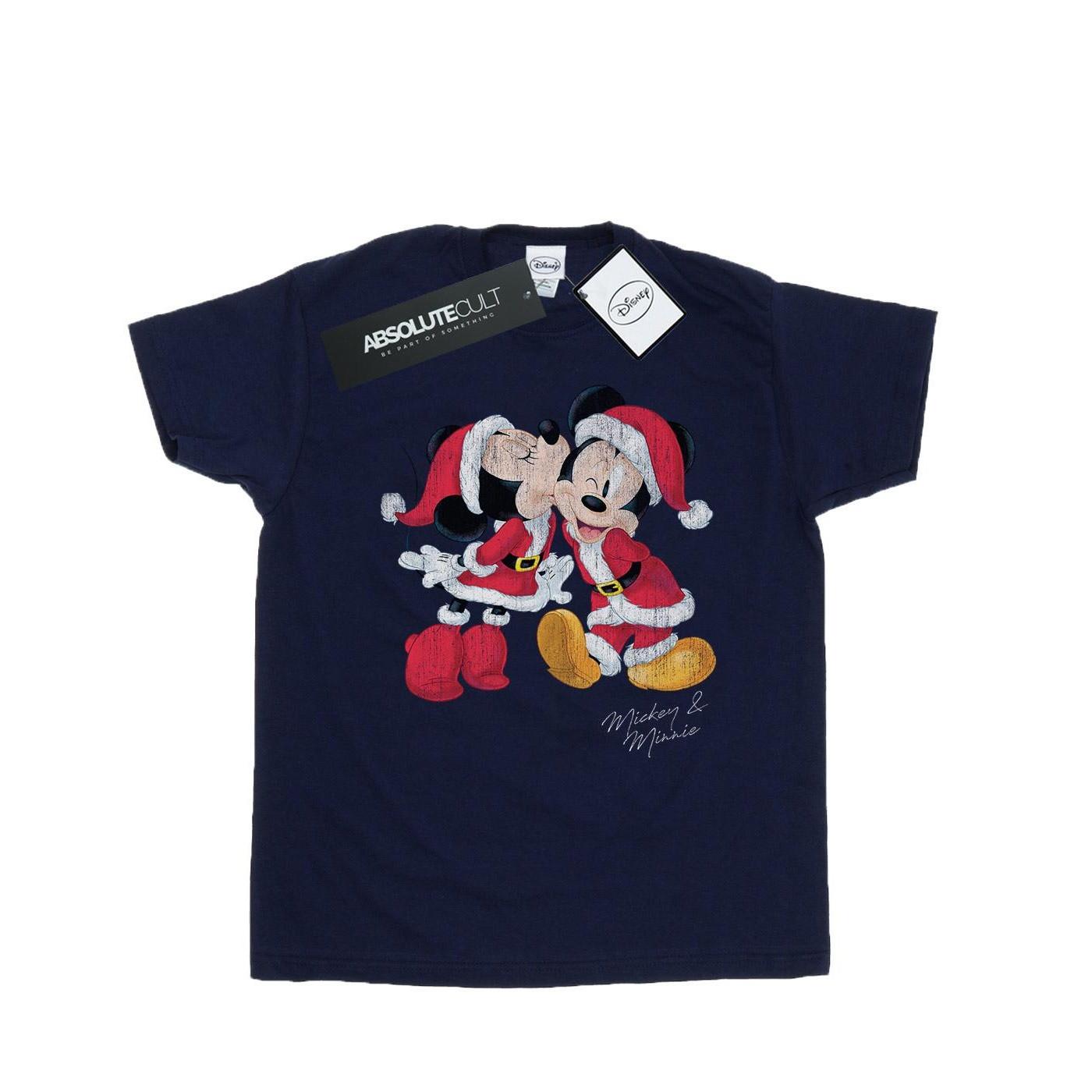 Mickey And Minnie Christmas Kiss Tshirt Jungen Marine 152-158 von Disney