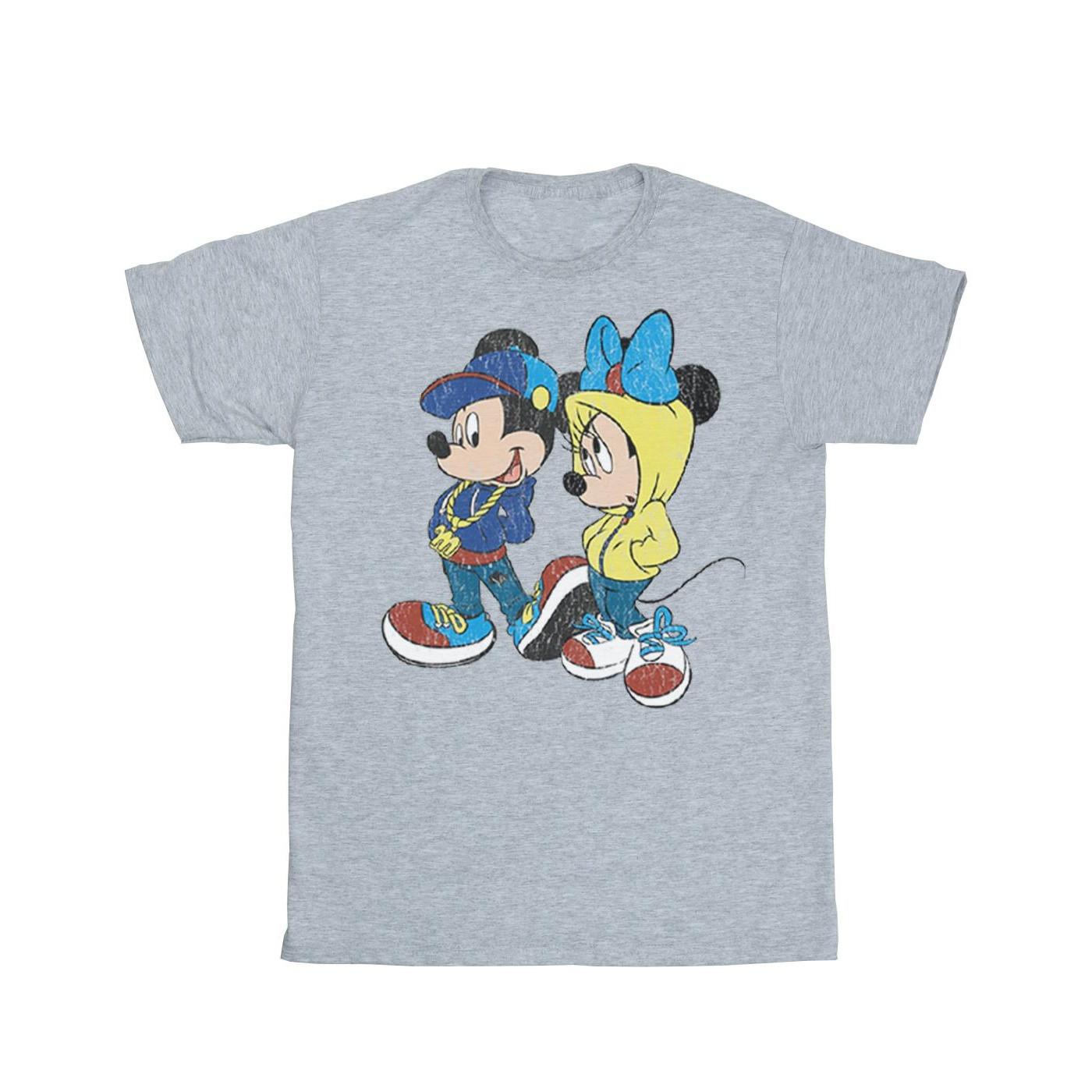 Mickey And Minnie Mouse Pose Tshirt Jungen Grau 140/146 von Disney