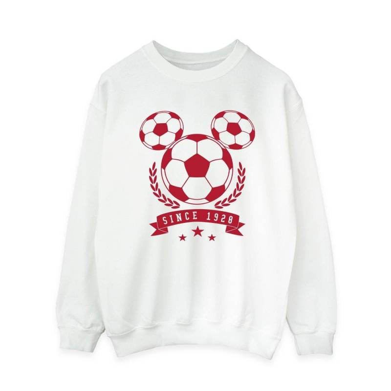 Mickey Football Head Sweatshirt Damen Weiss S von Disney