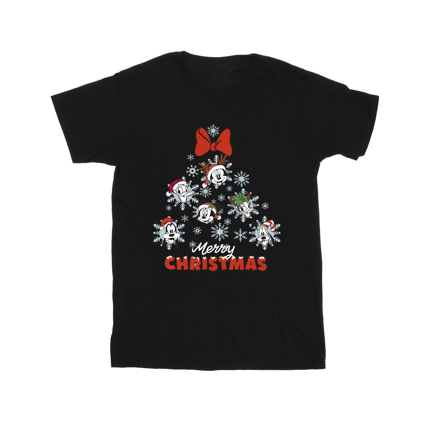 Mickey Mouse And Friends Christmas Tree Tshirt Herren Schwarz 5XL von Disney