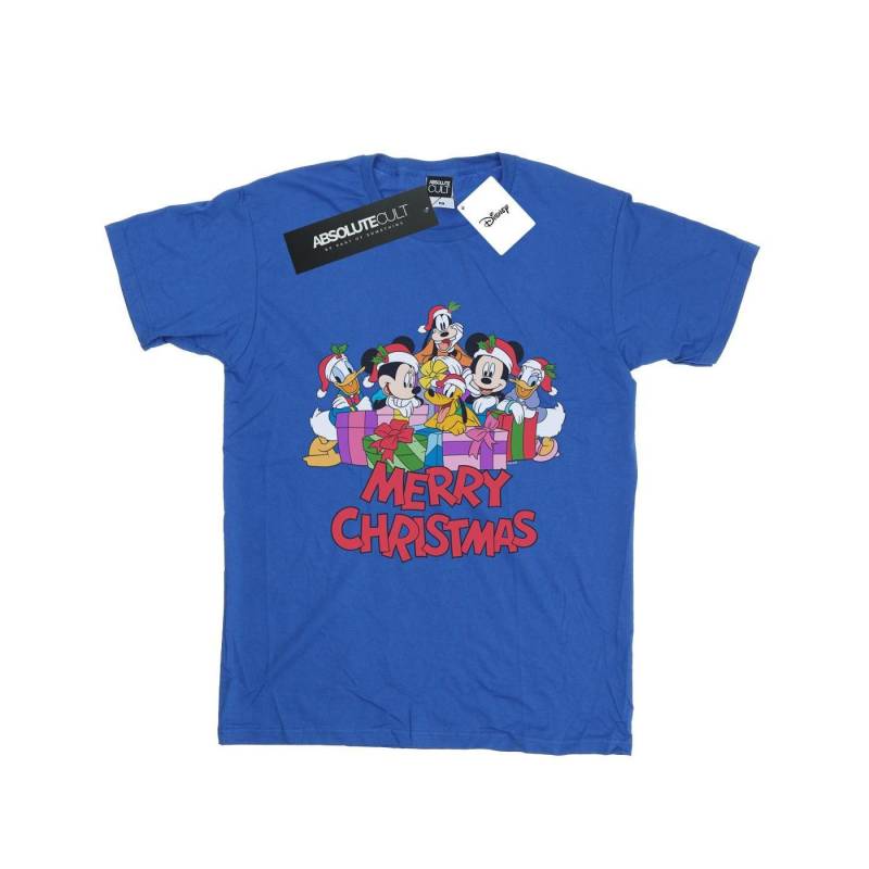 Mickey Mouse And Friends Christmas Tshirt Damen Königsblau XL von Disney