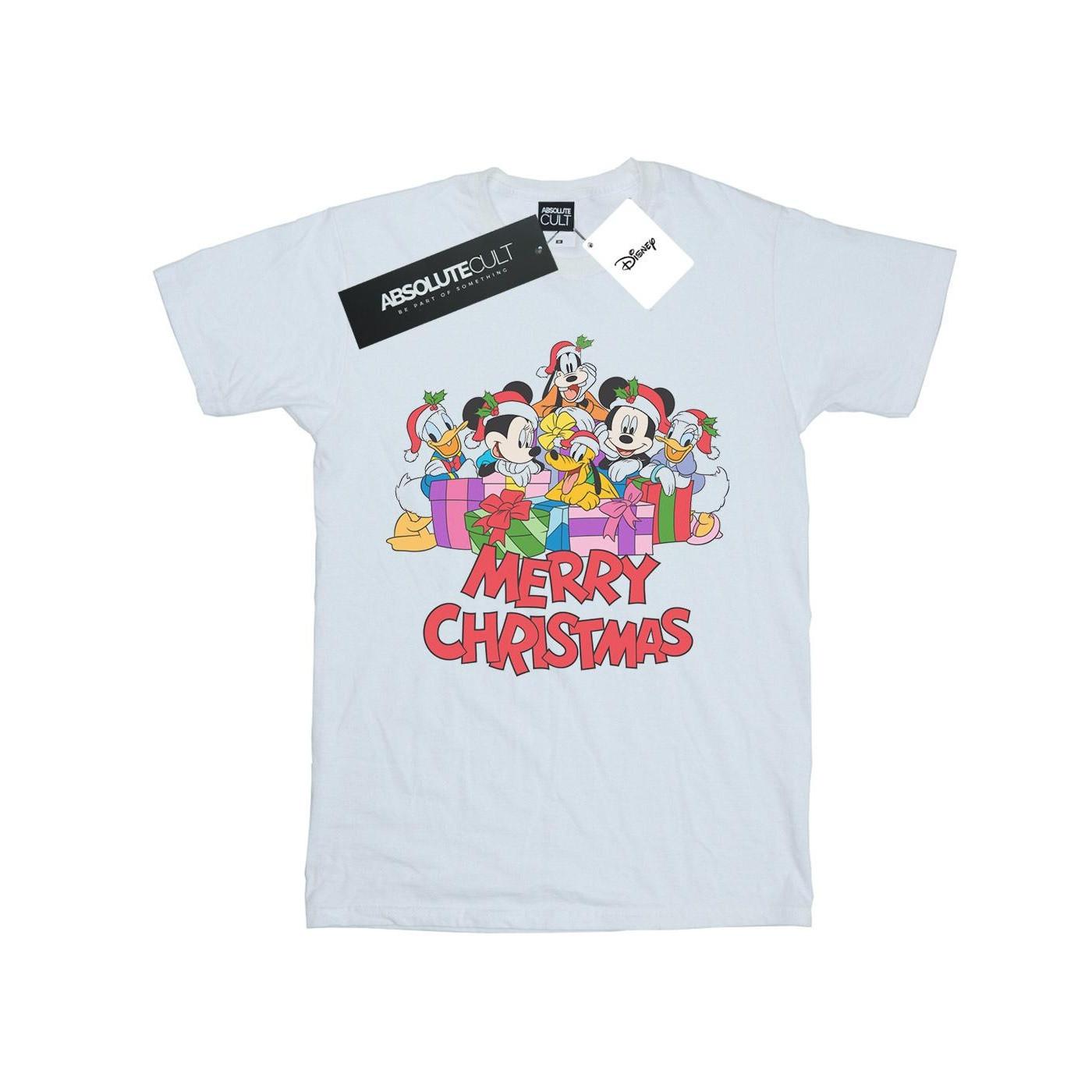 Mickey Mouse And Friends Christmas Tshirt Mädchen Weiss 140/146 von Disney