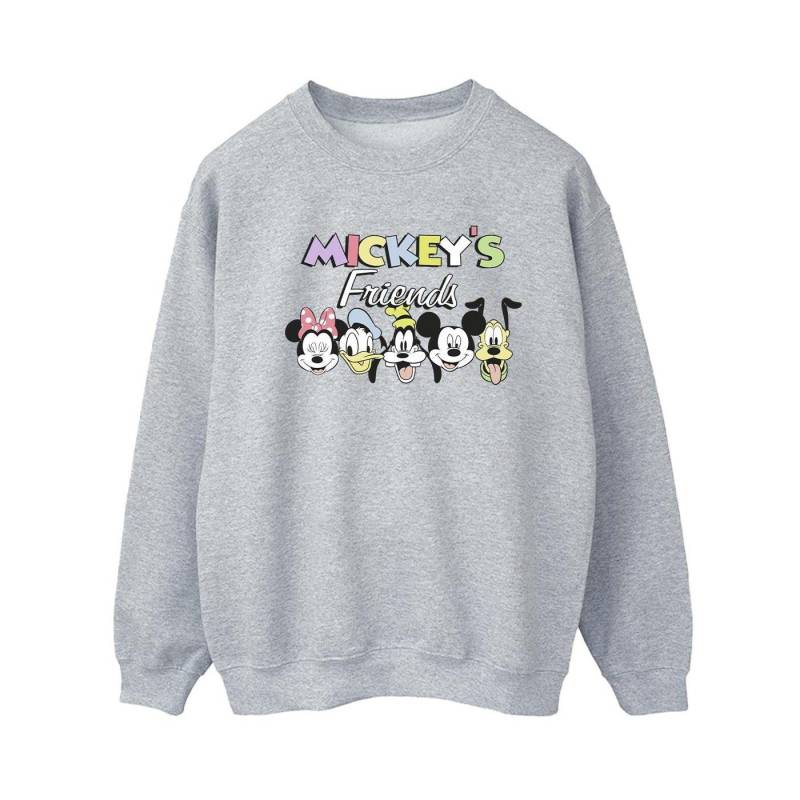 Mickey Mouse And Friends Faces Sweatshirt Damen Grau M von Disney