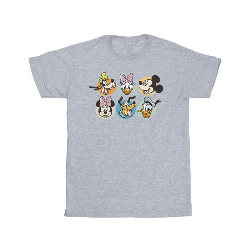 Mickey Mouse And Friends Faces Tshirt Herren Grau M von Disney