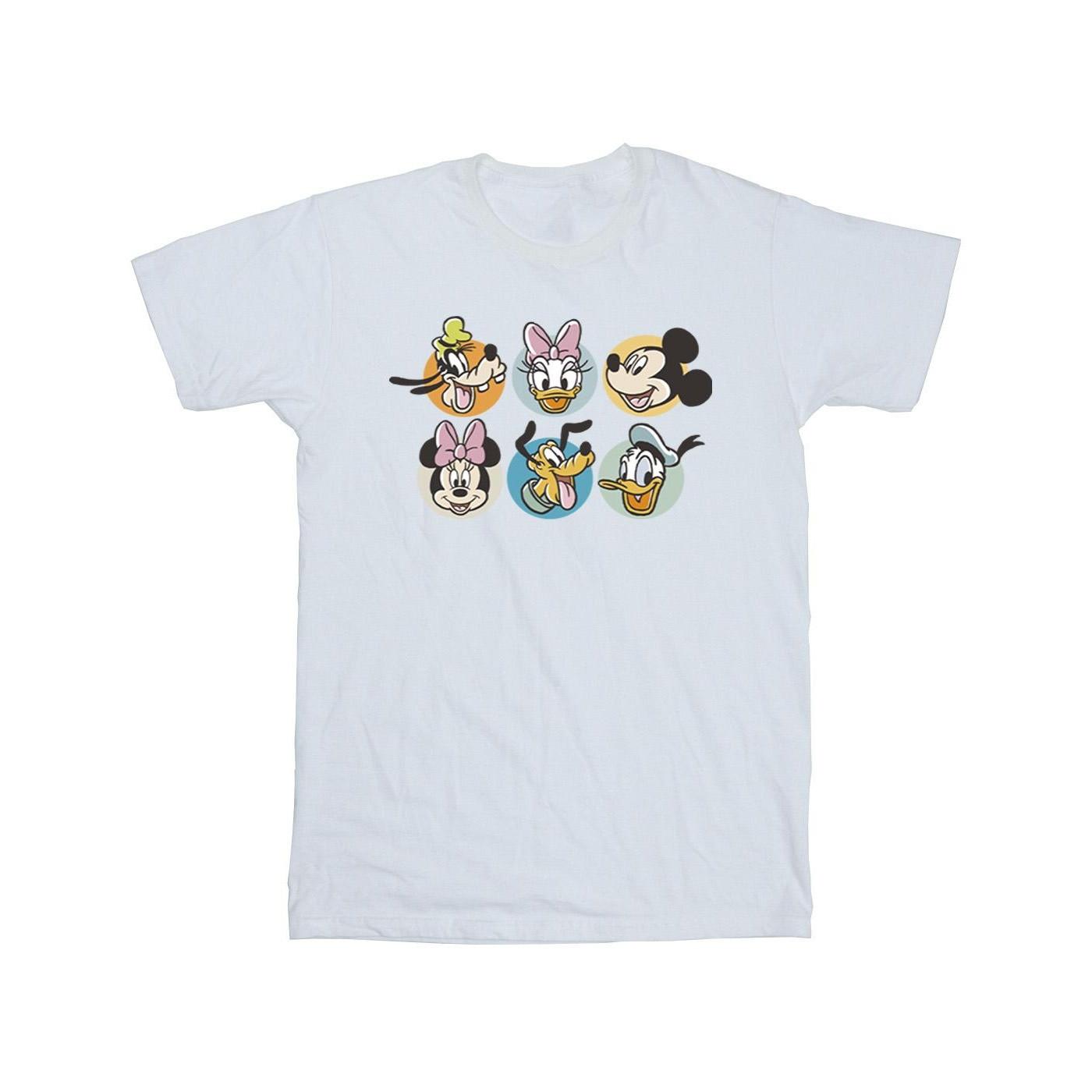 Mickey Mouse And Friends Faces Tshirt Jungen Weiss 140/146 von Disney