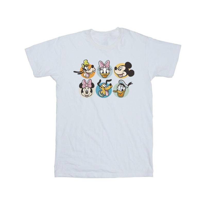 Mickey Mouse And Friends Faces Tshirt Mädchen Weiss 128 von Disney