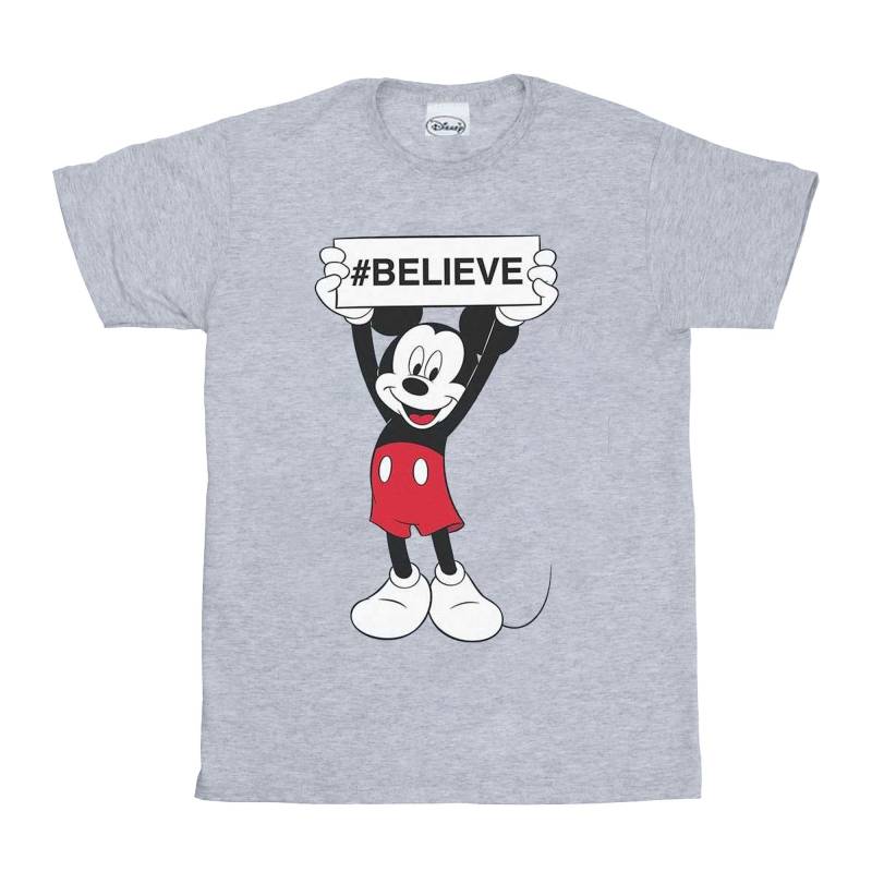 Mickey Mouse Believe Tshirt Jungen Grau 128 von Disney