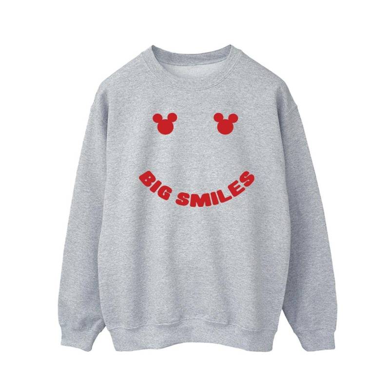 Mickey Mouse Big Smile Sweatshirt Herren Grau L von Disney