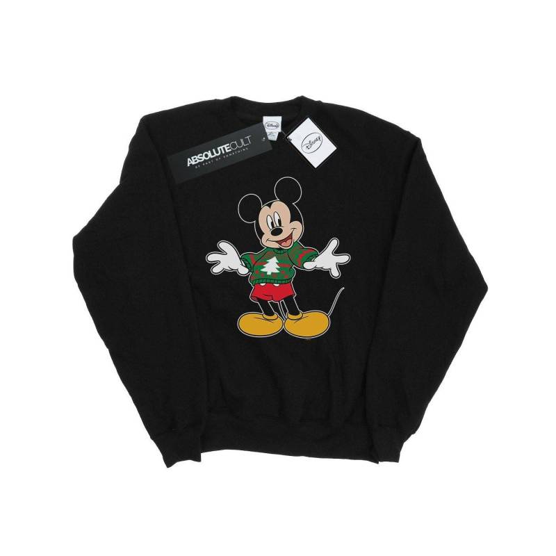 Mickey Mouse Christmas Jumper Stroke Sweatshirt Mädchen Schwarz 152-158 von Disney