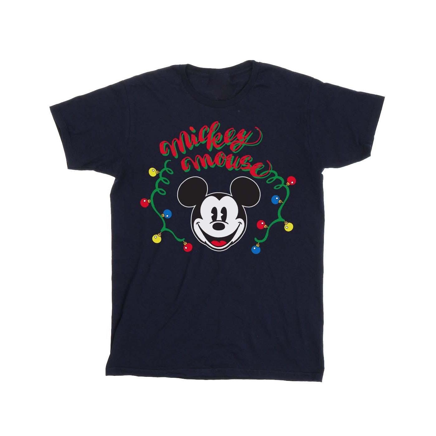 Mickey Mouse Christmas Light Bulbs Tshirt Jungen Marine 116 von Disney