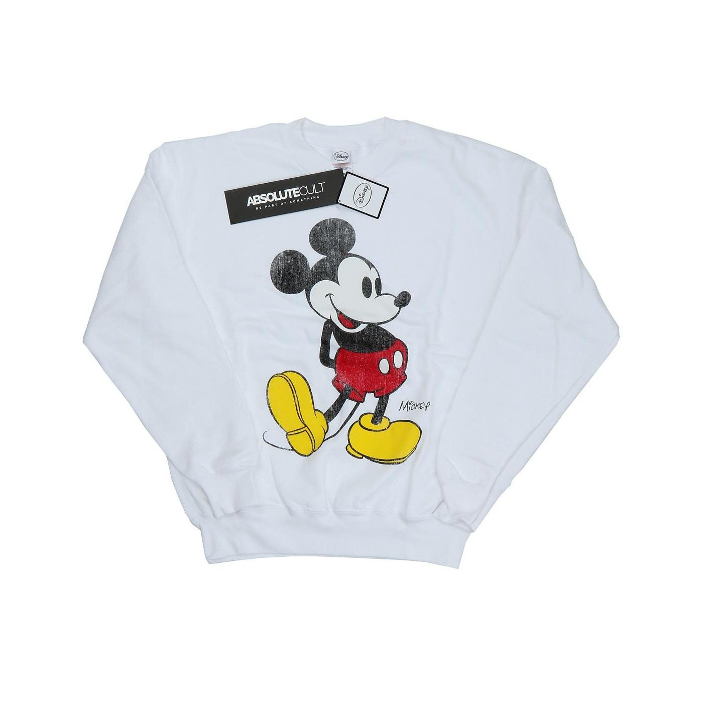 Mickey Mouse Classic Kick Sweatshirt Herren Weiss L von Disney