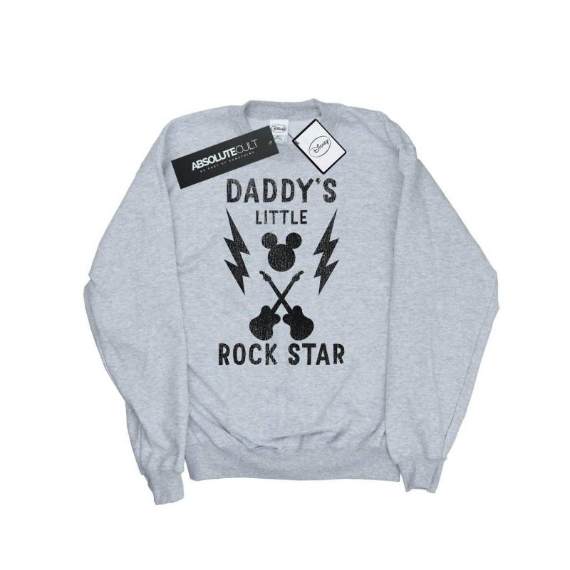 Mickey Mouse Daddy's Rock Star Sweatshirt Damen Grau L von Disney